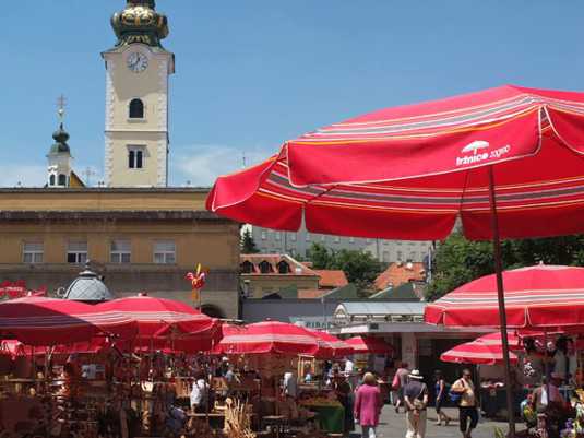 Dolac фермерский рынок Загреба