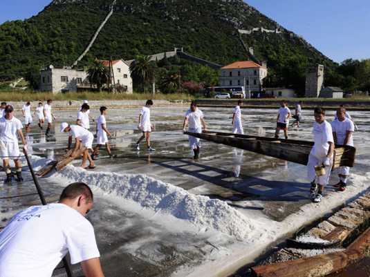 Стонска Солана добыча соли. Фото 2
