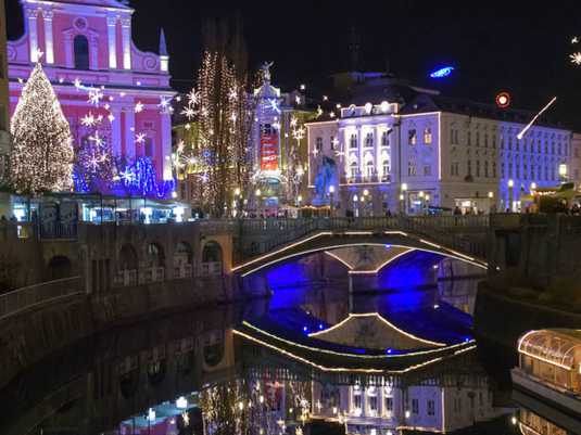 Хорватия-Словения. Рождество в Любляне